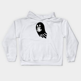 Ghost Carrying D20 Dice Kids Hoodie